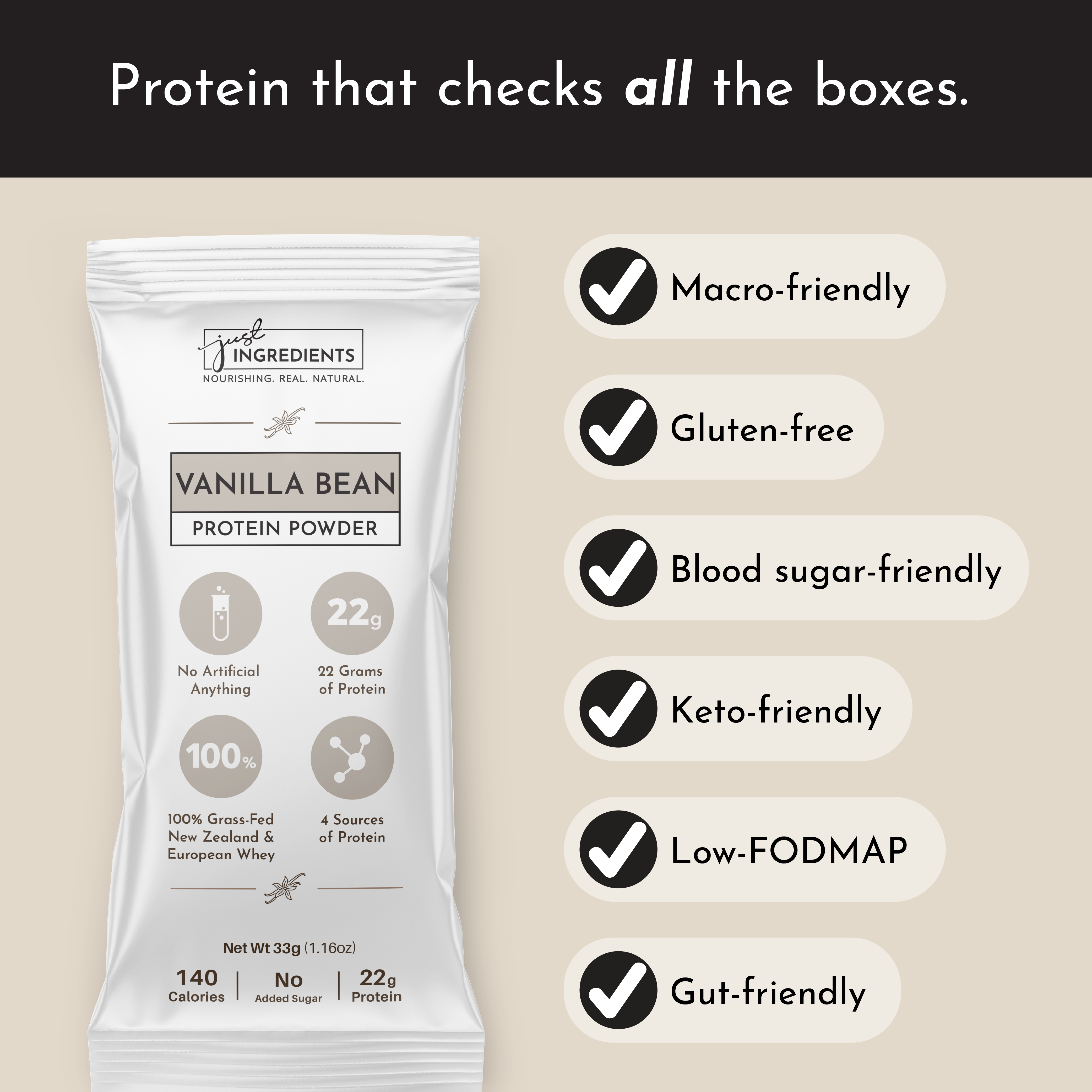 Vanilla Bean Protein Powder Stick