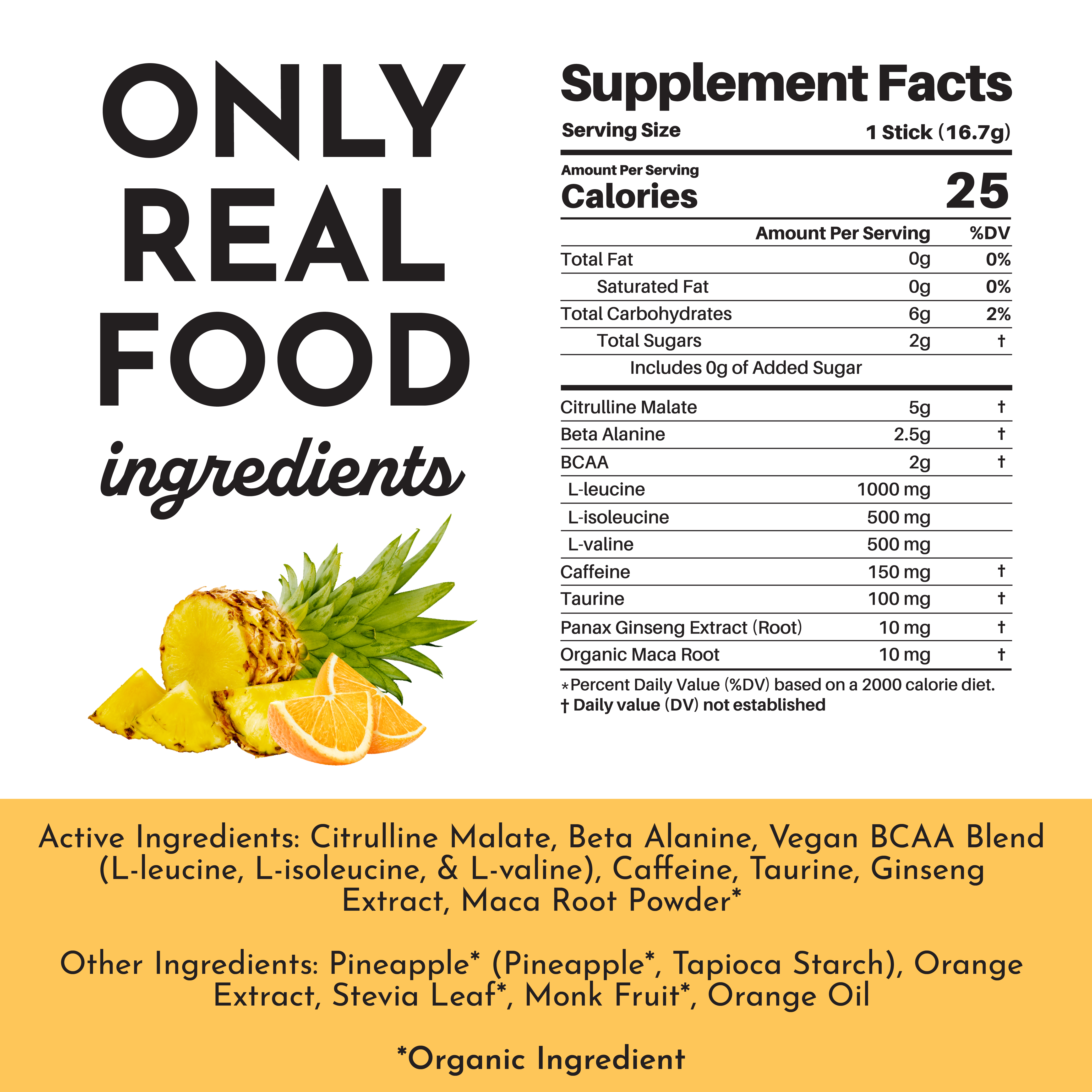 Orange Pineapple Pre-Workout Stick