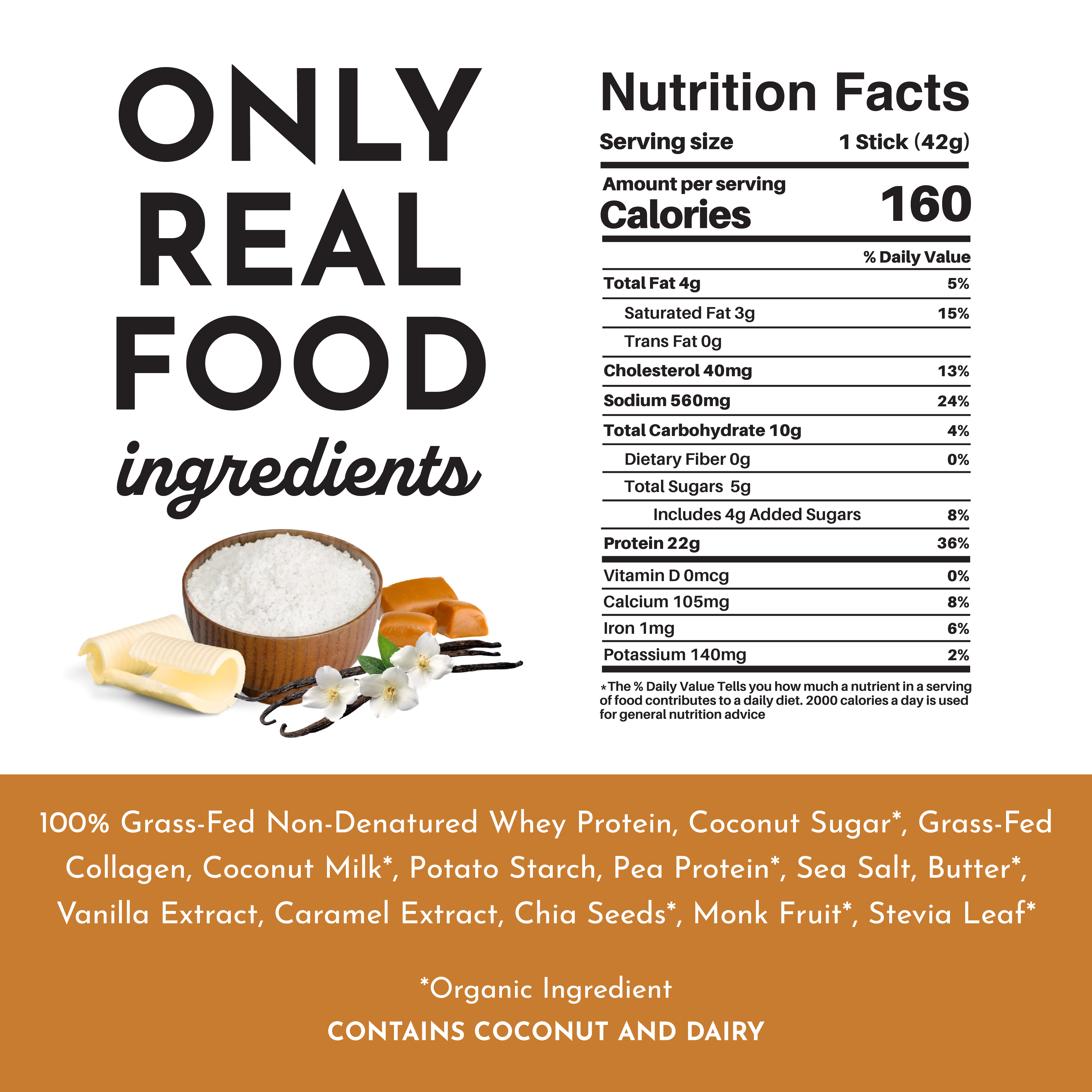 Salted Caramel Protein Powder Stick