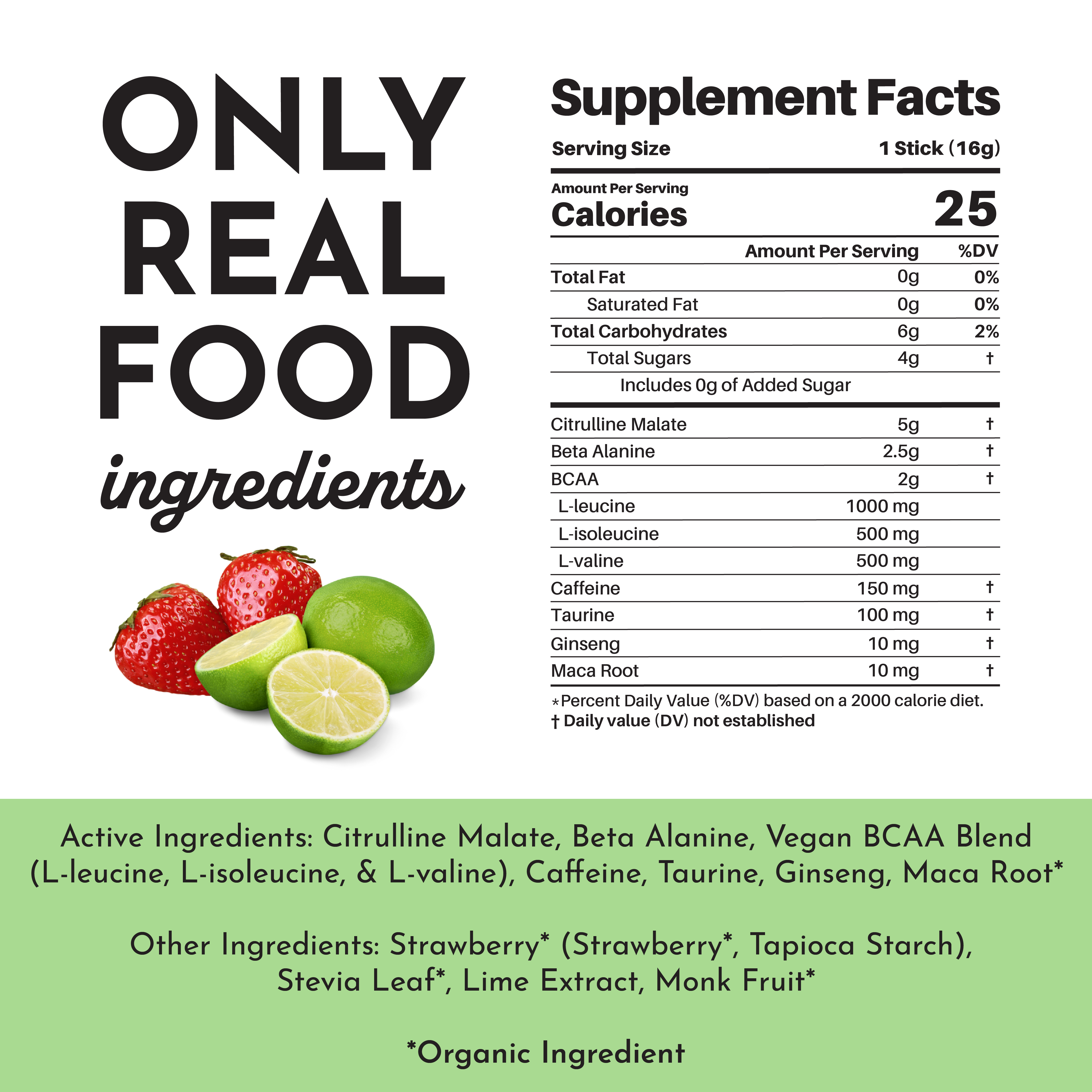 Strawberry Limeade Pre-Workout Stick