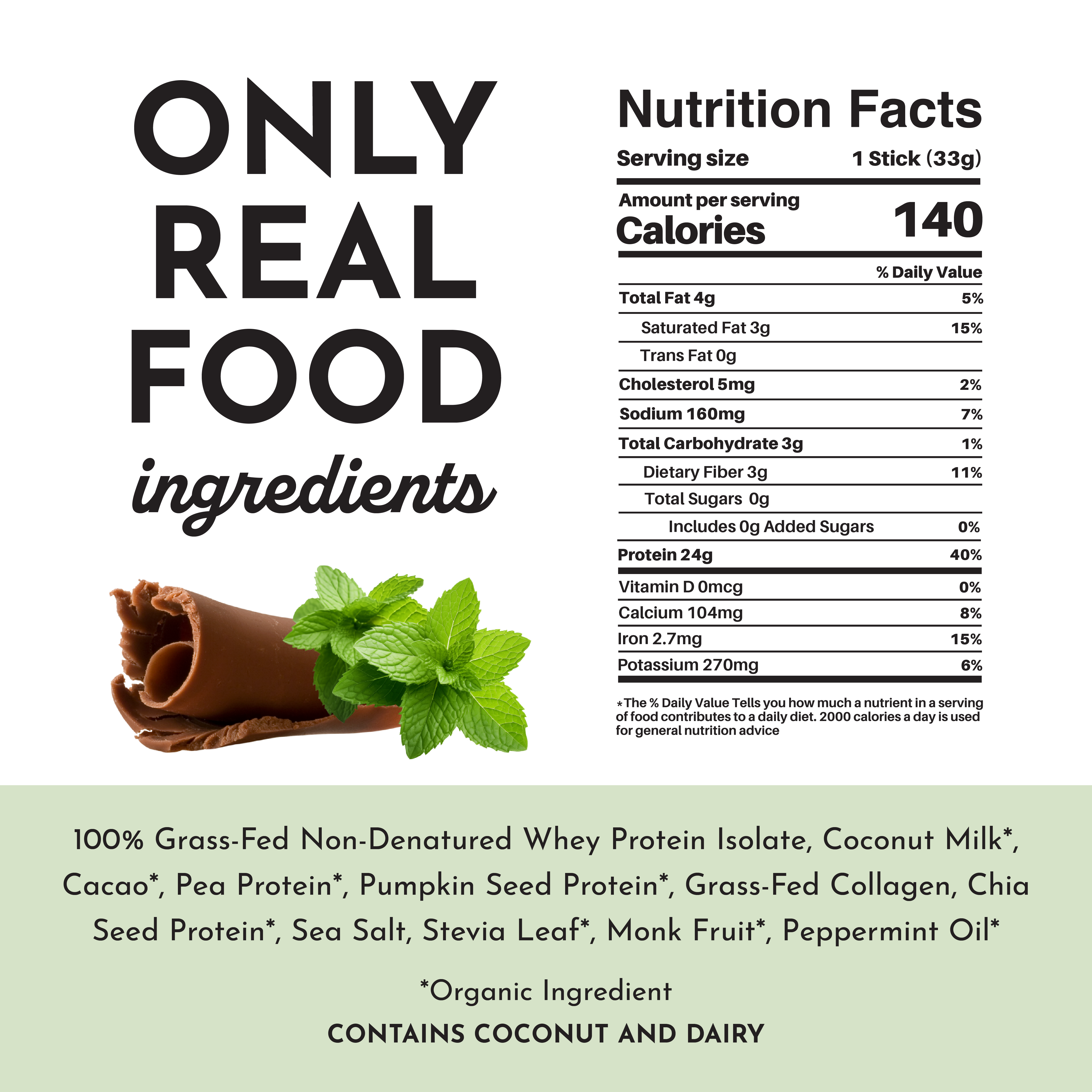 Mint Chocolate Protein Powder Stick