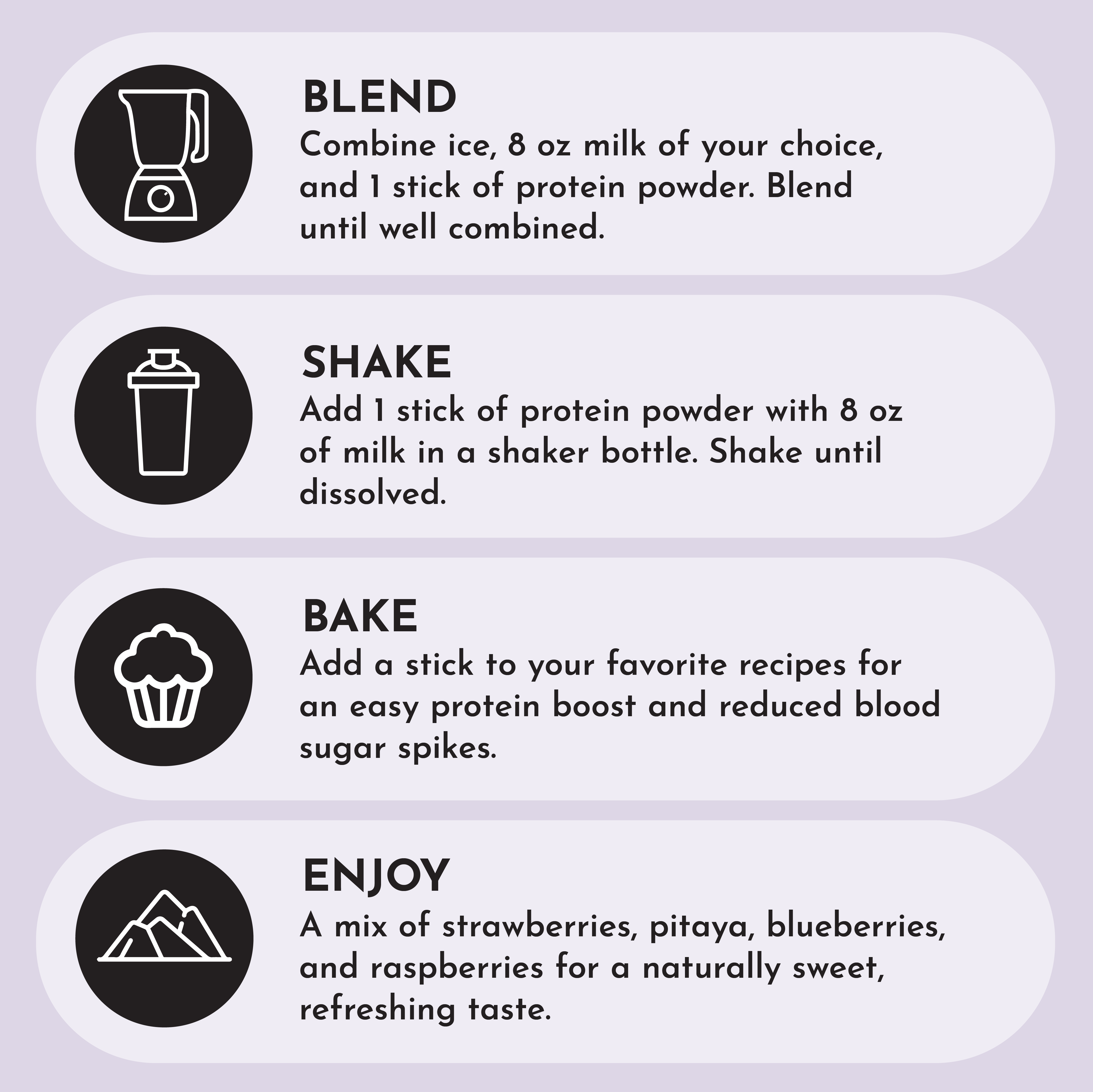 Mountain Berry Protein Powder Stick