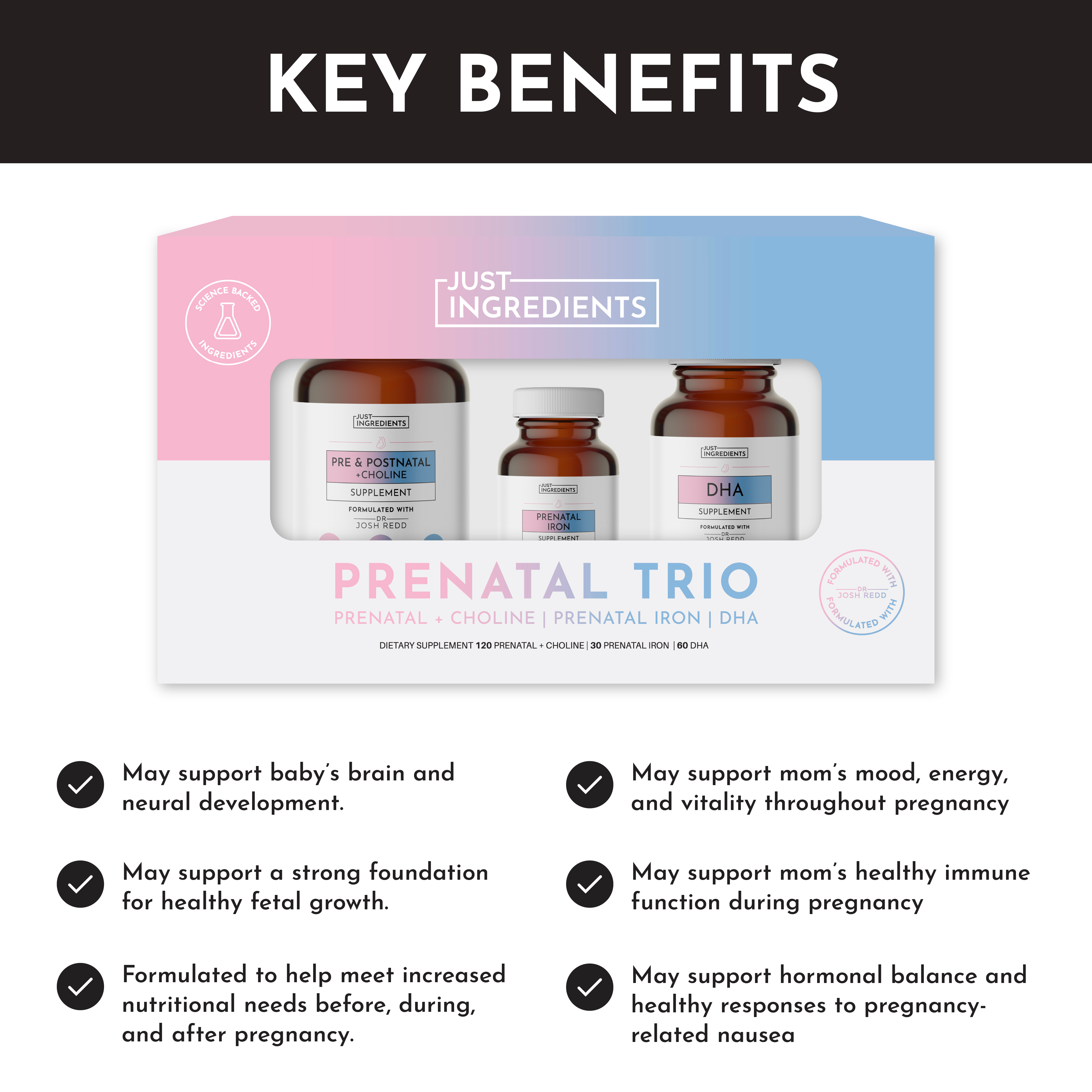 Prenatal & Postnatal + DHA + Iron (Gift Box)