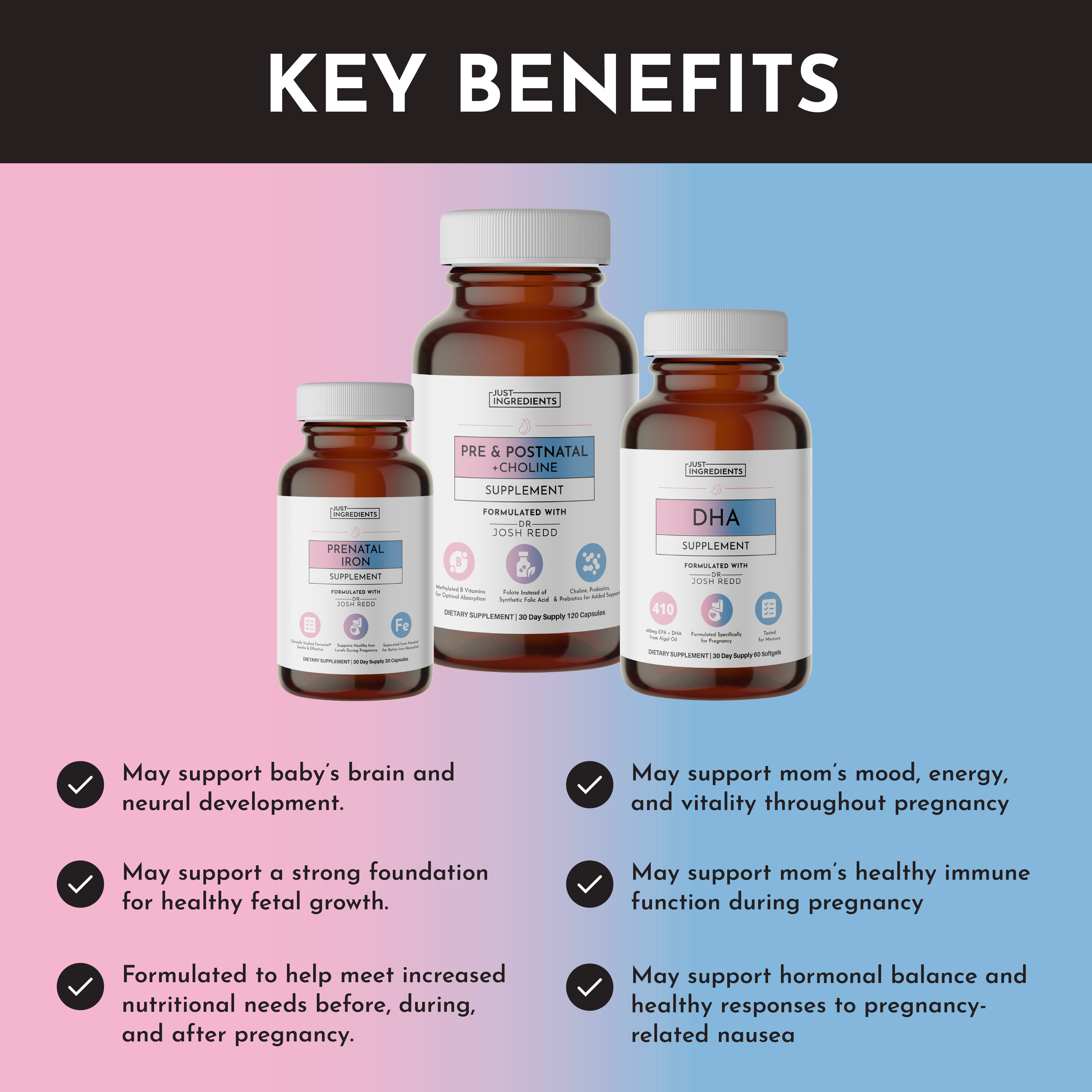 Prenatal & Postnatal + DHA + Iron
