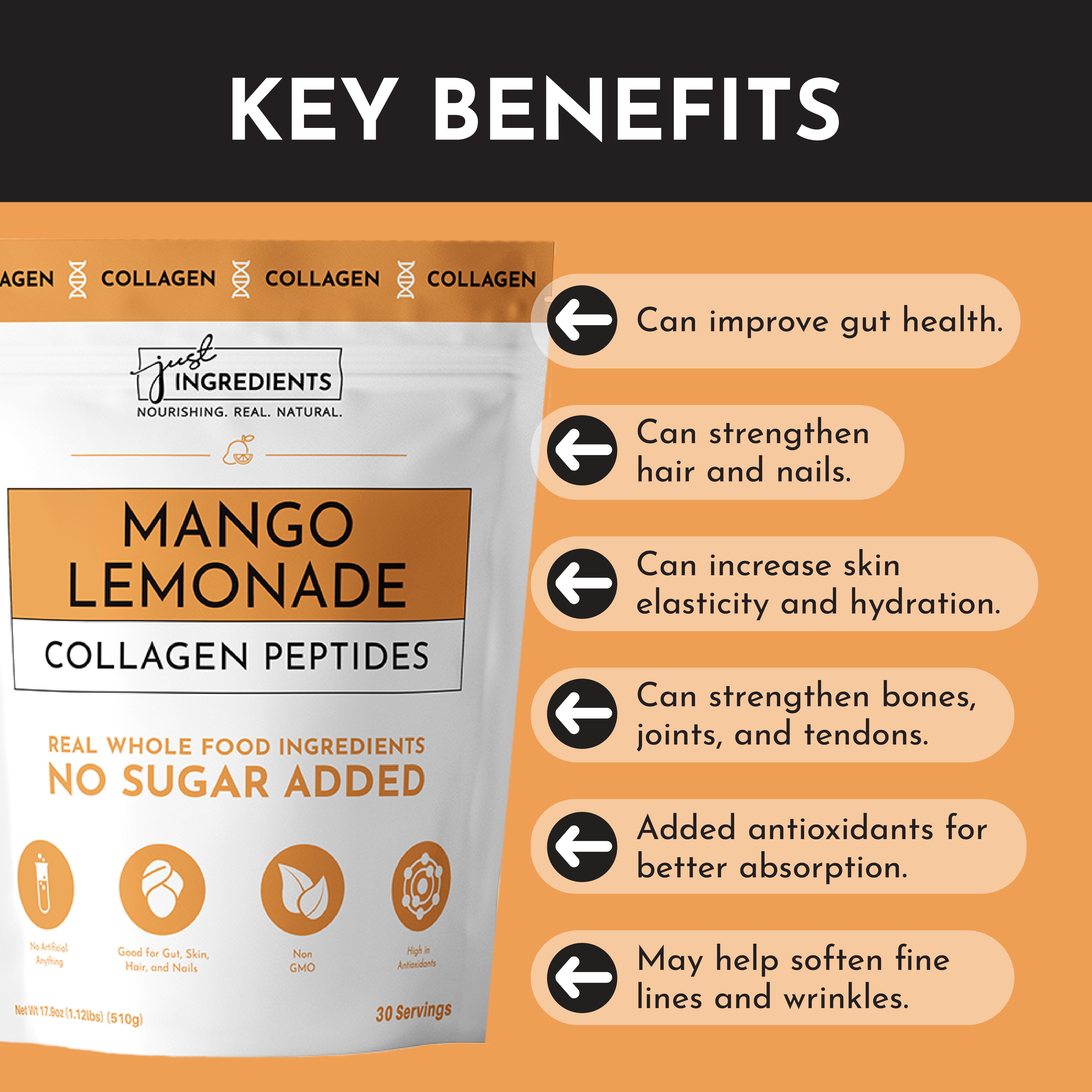 Mango Lemonade Collagen Peptides