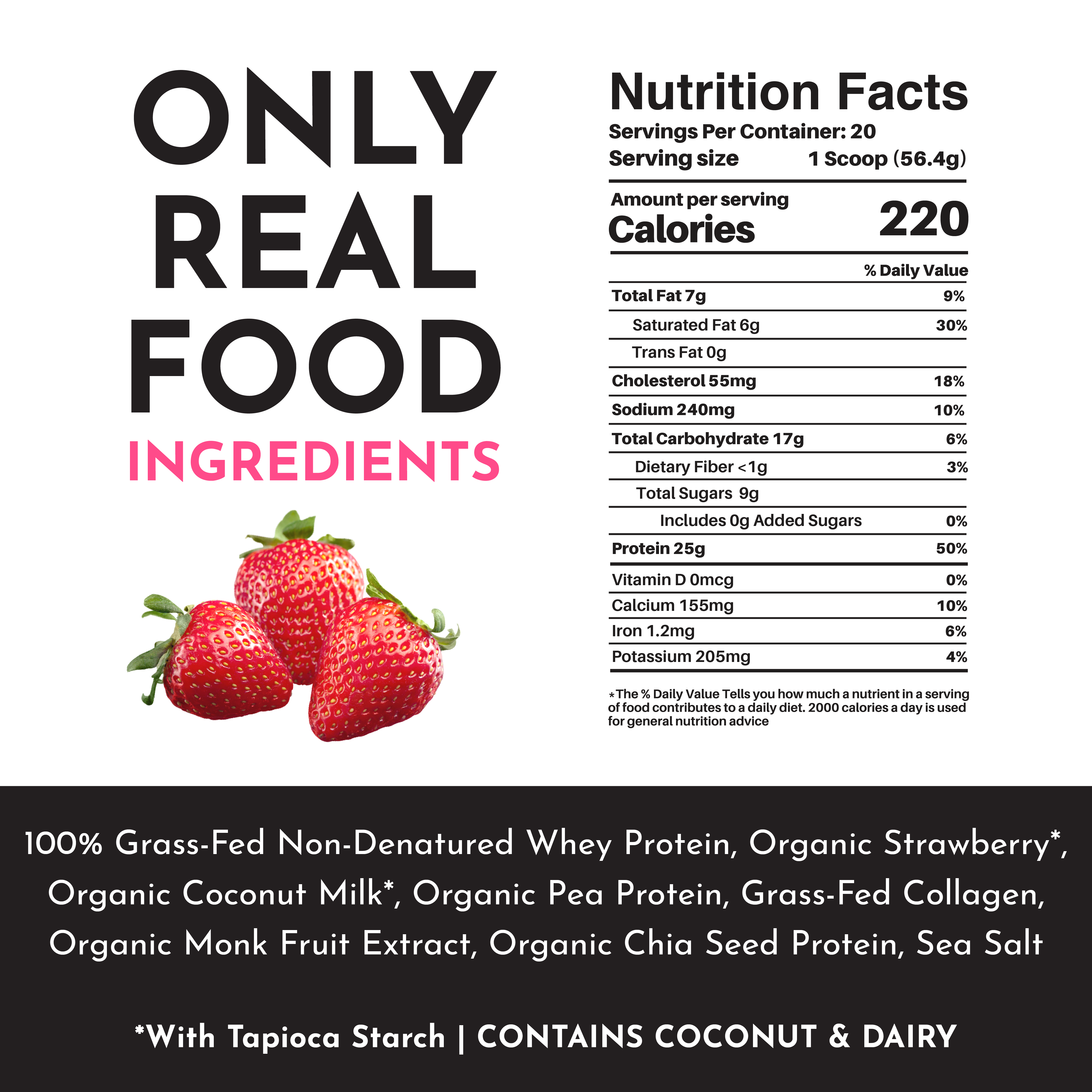 Strawberries and Cream Protein Powder - NSF