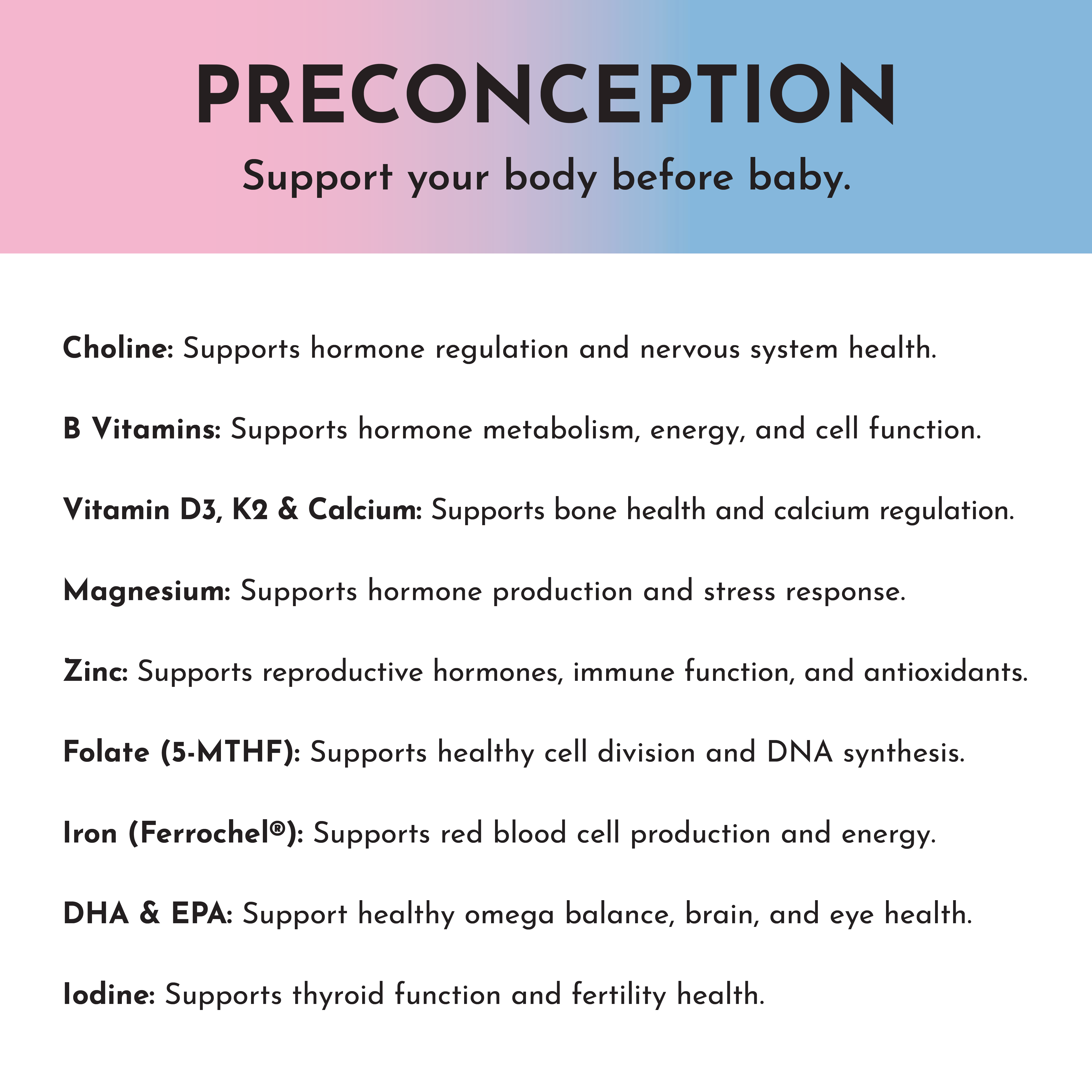 Prenatal & Postnatal + DHA + Iron