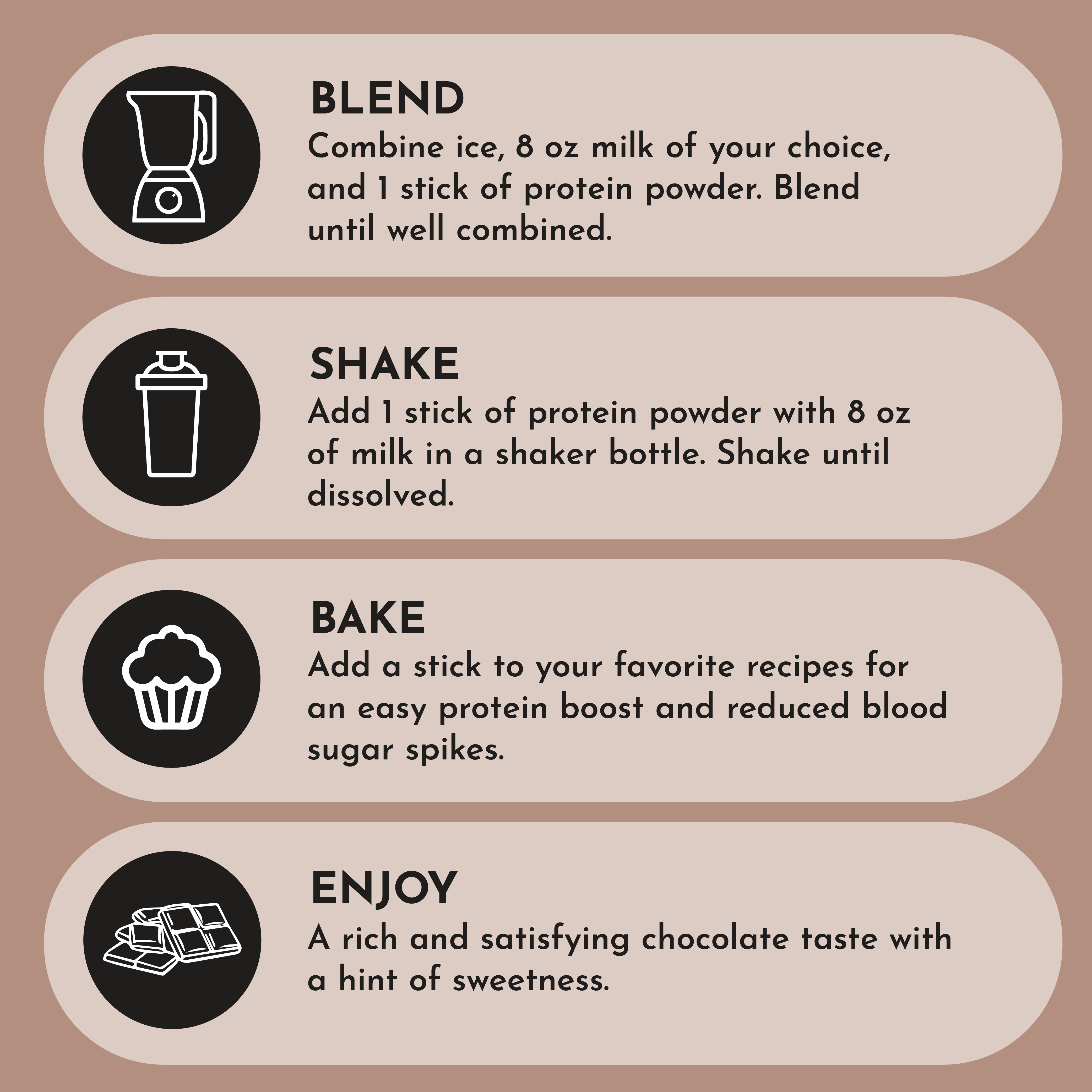 Chocolate Protein Powder Stick