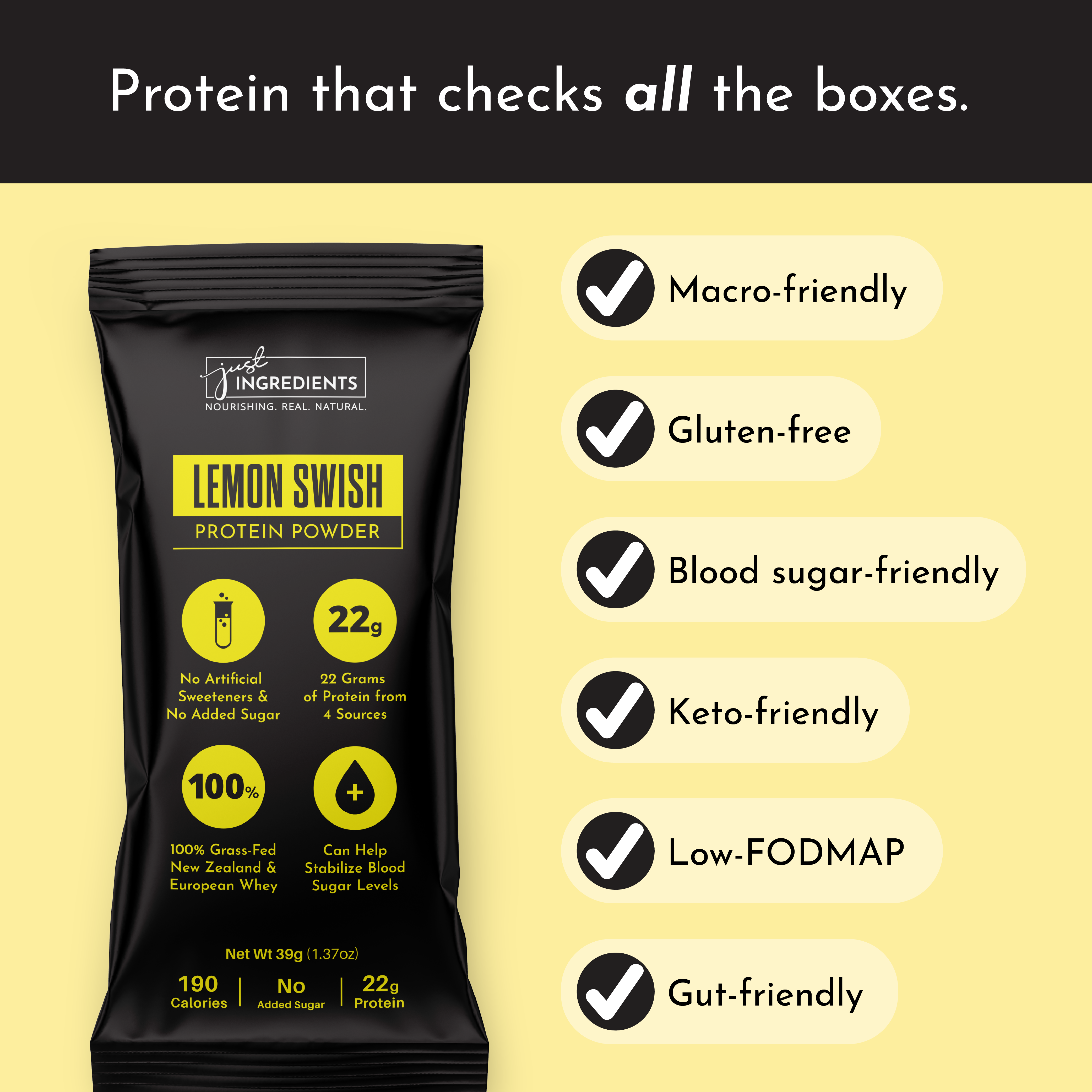 Lemon Swish Protein Powder Stick