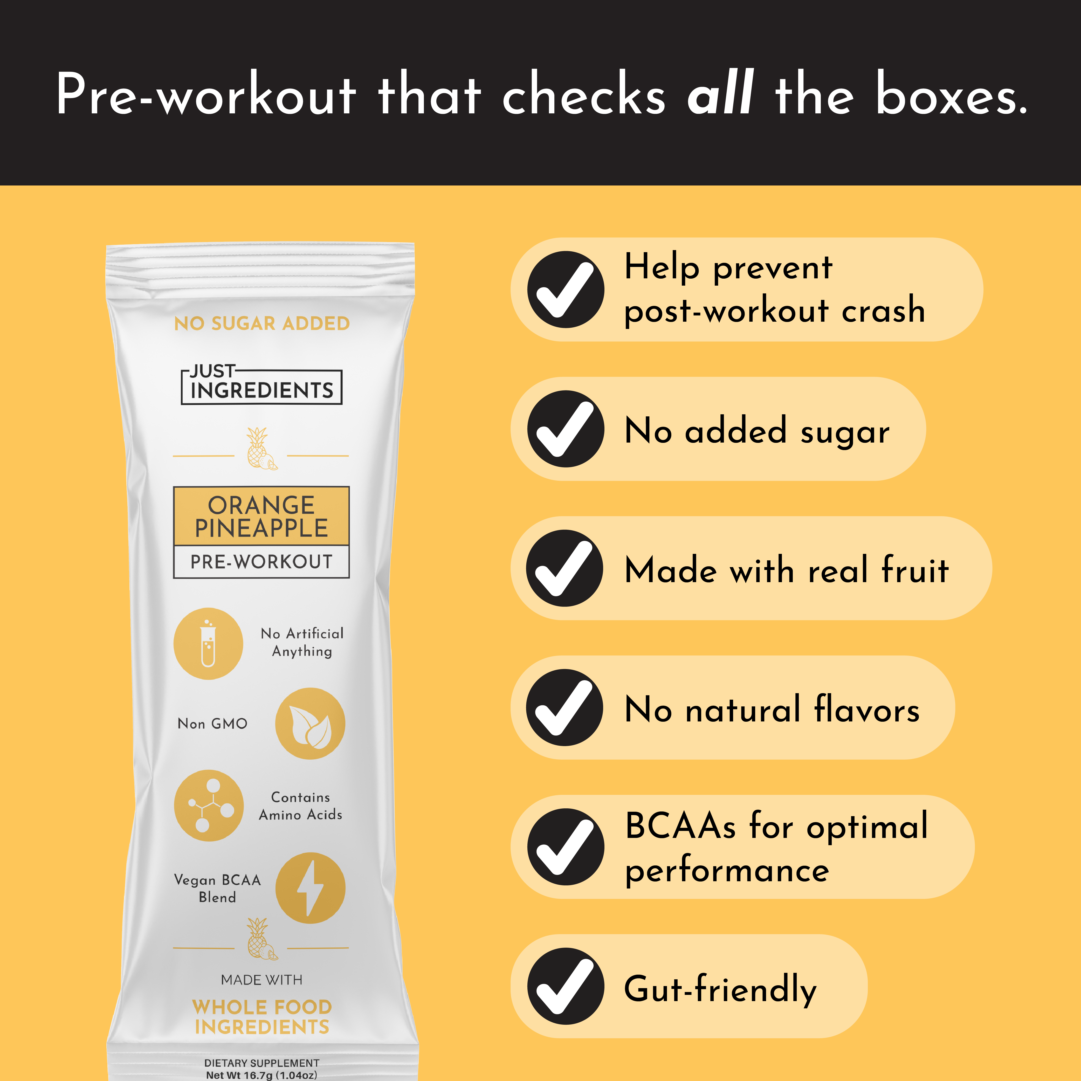 Orange Pineapple Pre-Workout Stick