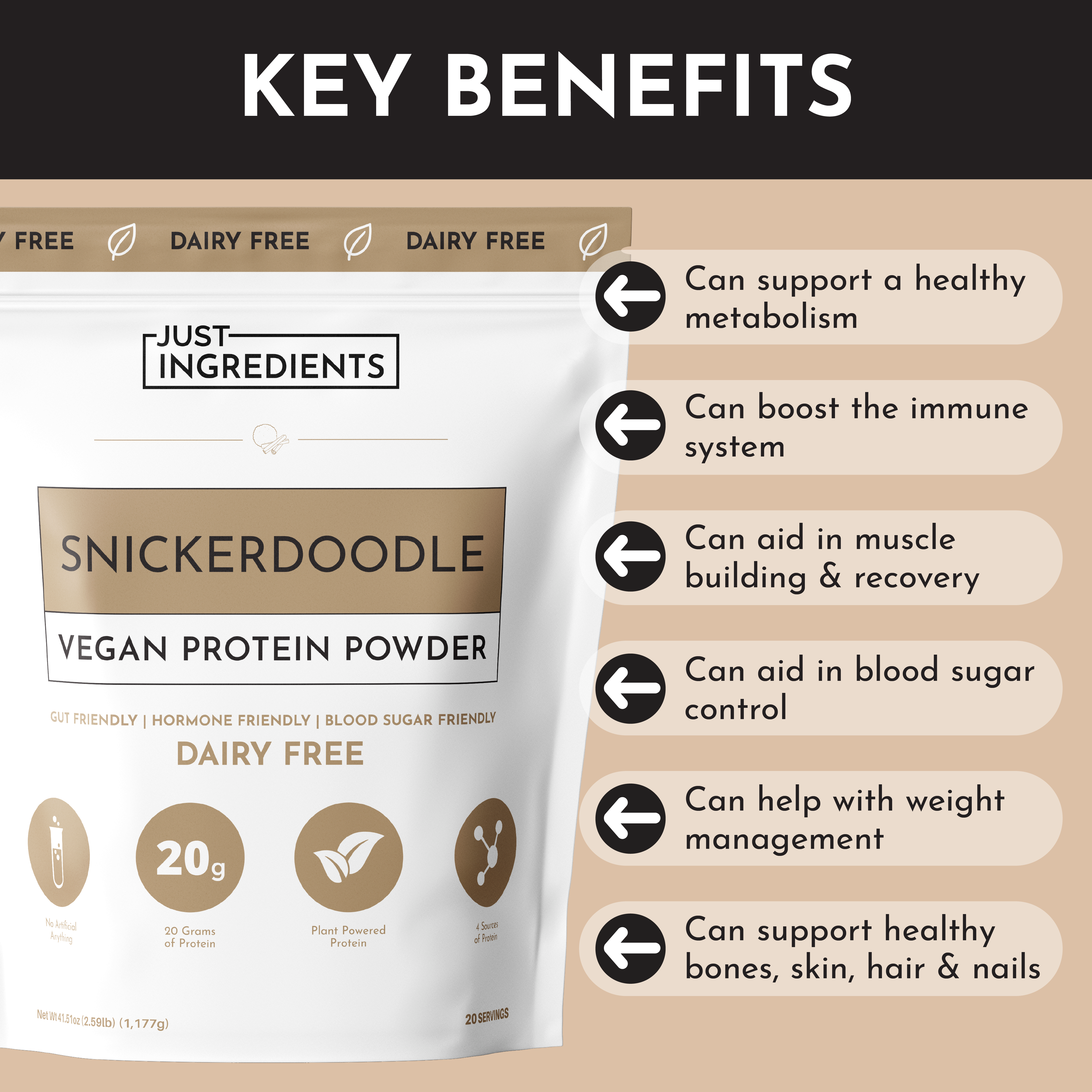 Vegan Snickerdoodle Protein Powder