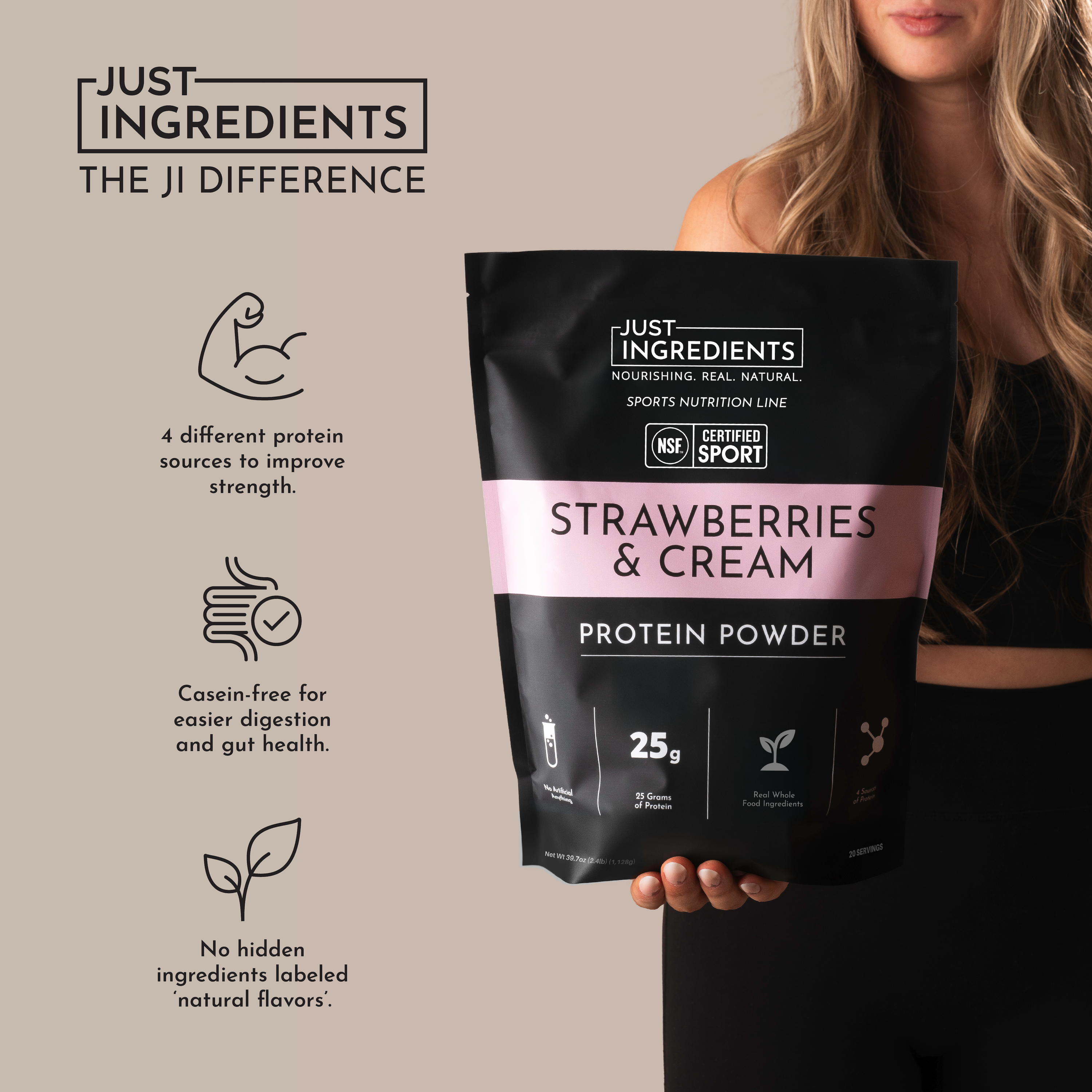 Strawberries and Cream Protein Powder - NSF