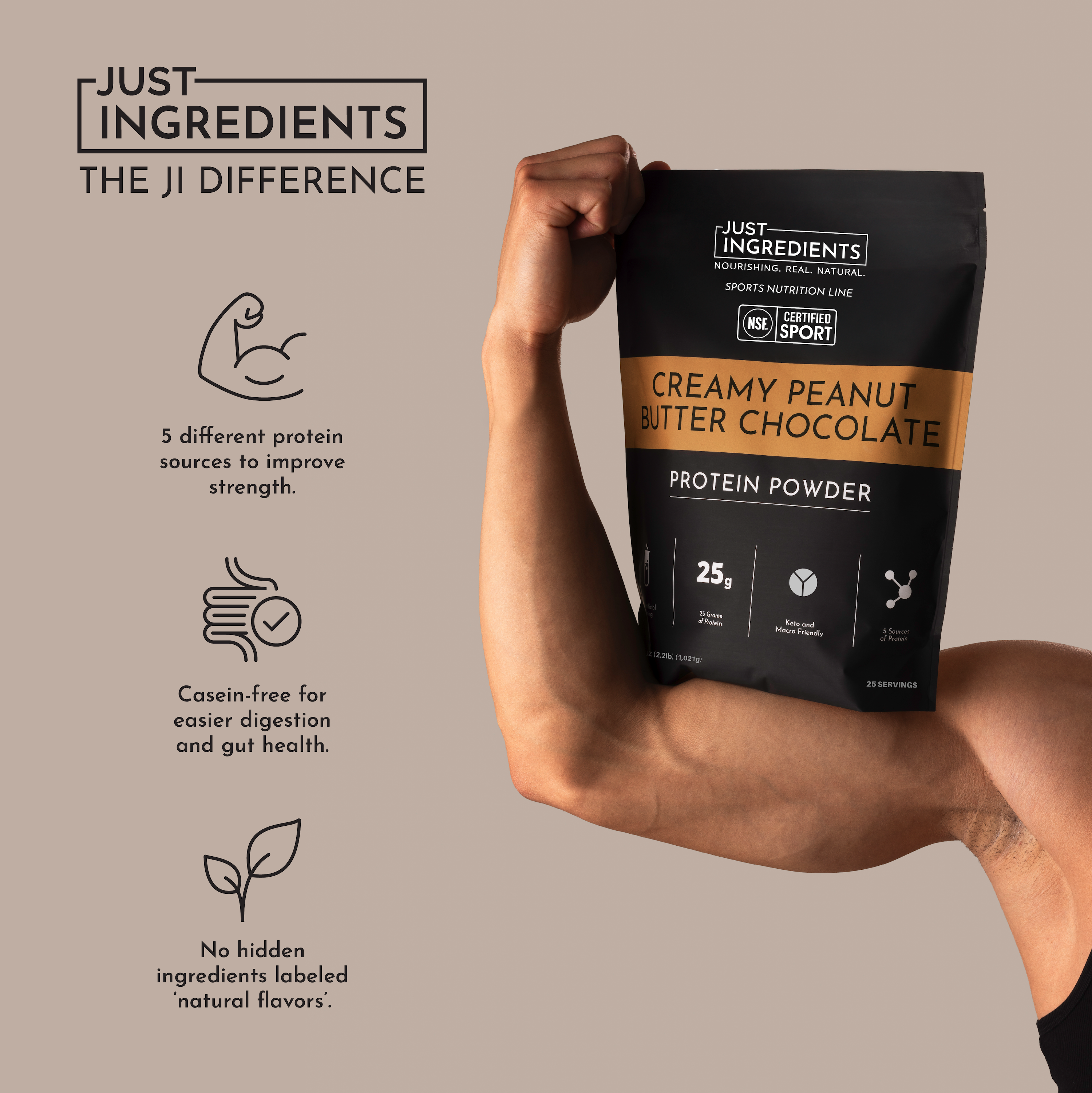 Creamy Peanut Butter Chocolate Protein Powder - NSF