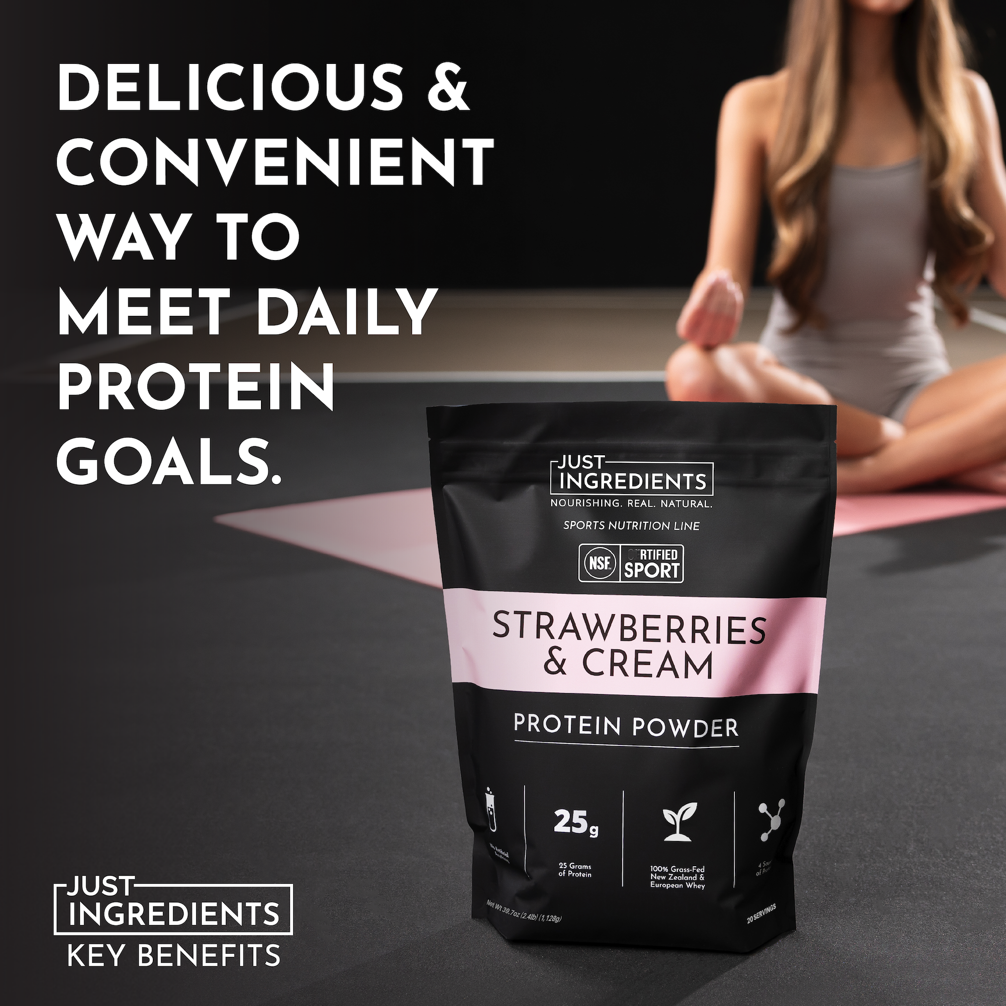Strawberries and Cream Protein Powder - NSF