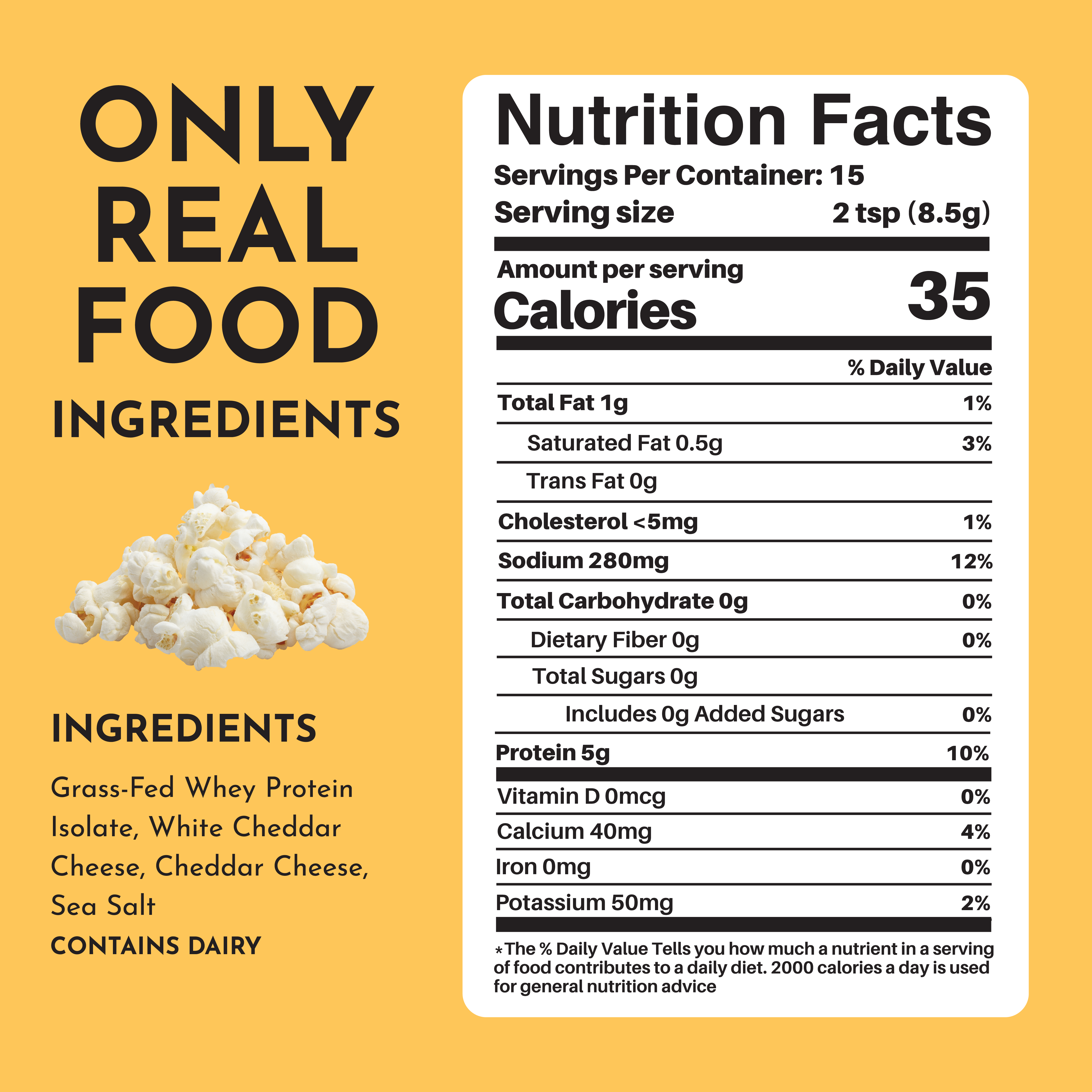 Protein Popcorn Salt - Cheddar Cheese