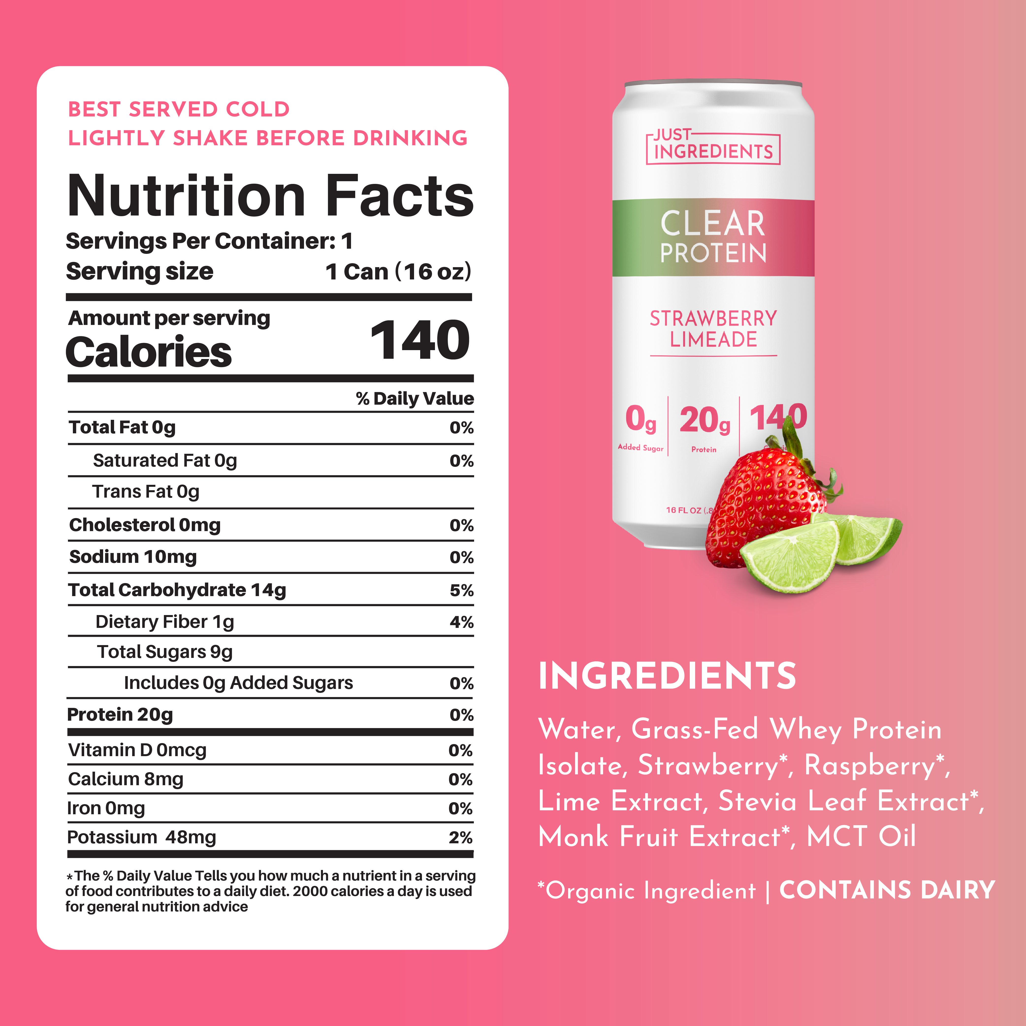 Strawberry Limeade Clear Protein (8 pack)